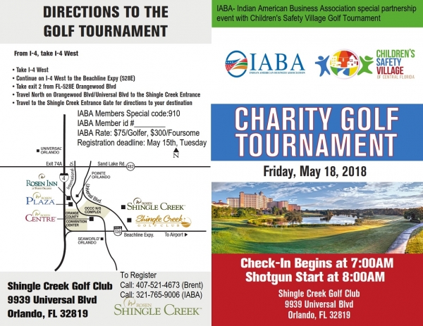 Golf Tournament May 18th- Friday Shingle Creek