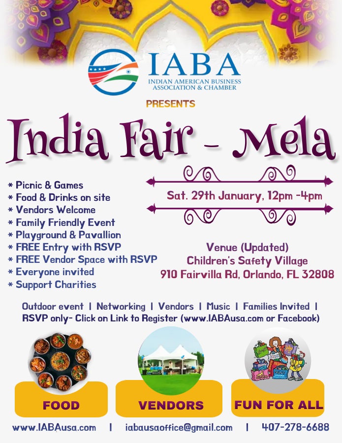 IABA Event: India Fair (Mela) Jan 29th, 2022 (Saturday)