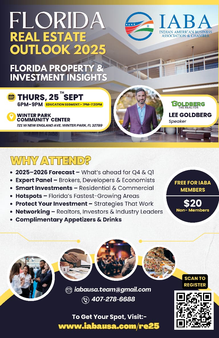 IABA- Florida Real Estate Outlook 2025 | Thurs, 25th September , 2025
