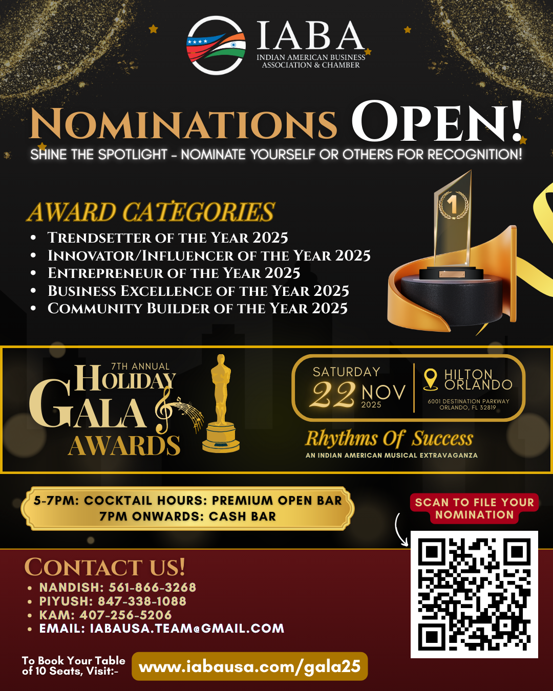 7th Annual IABA Holiday Gala & Awards on Saturday, November 22, 2025