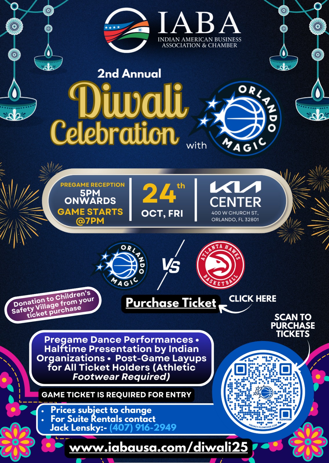 2nd Annual Diwali Celebration with Orlando Magic - 24th Oct