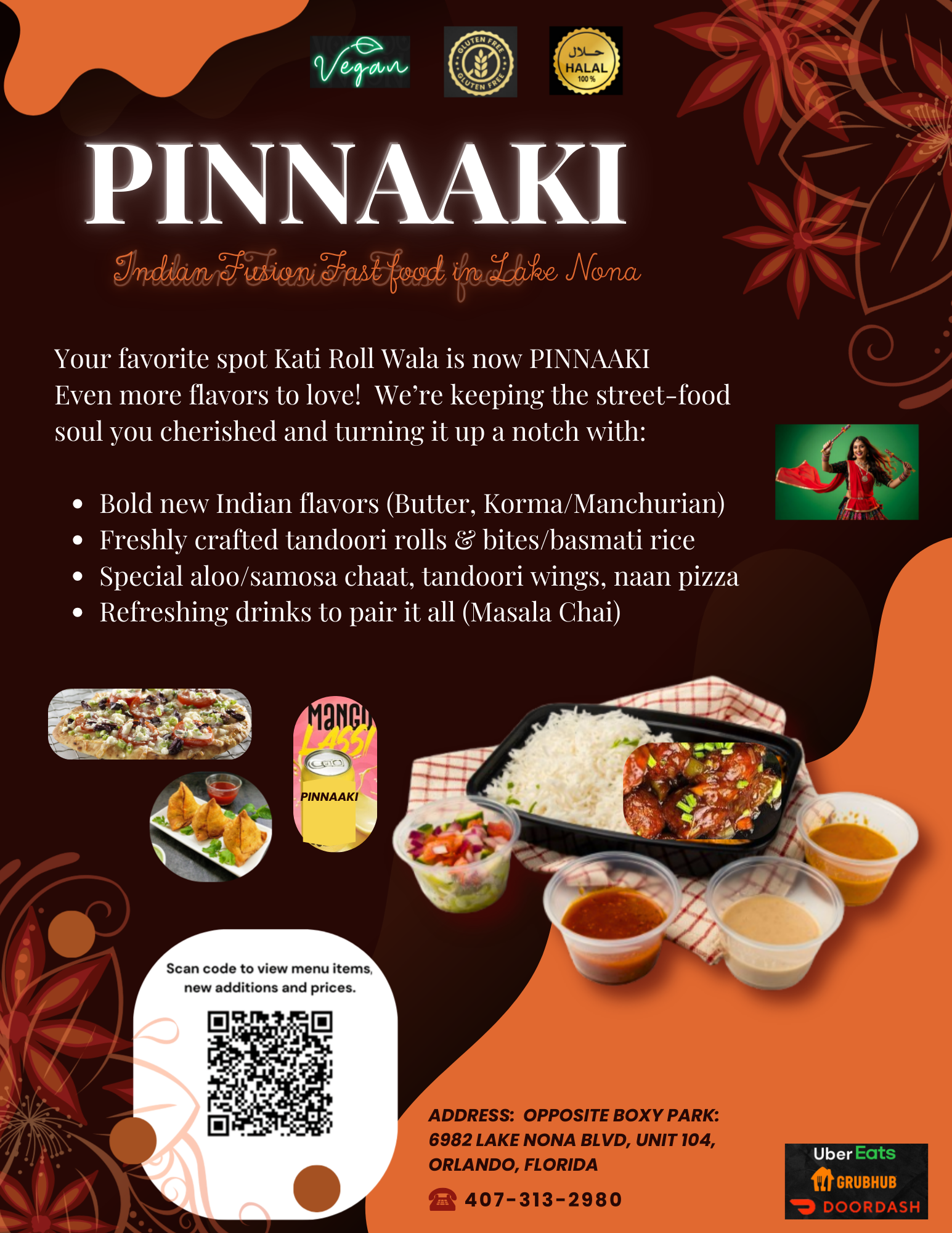 Brown And Black Bold Food Catering Flyer