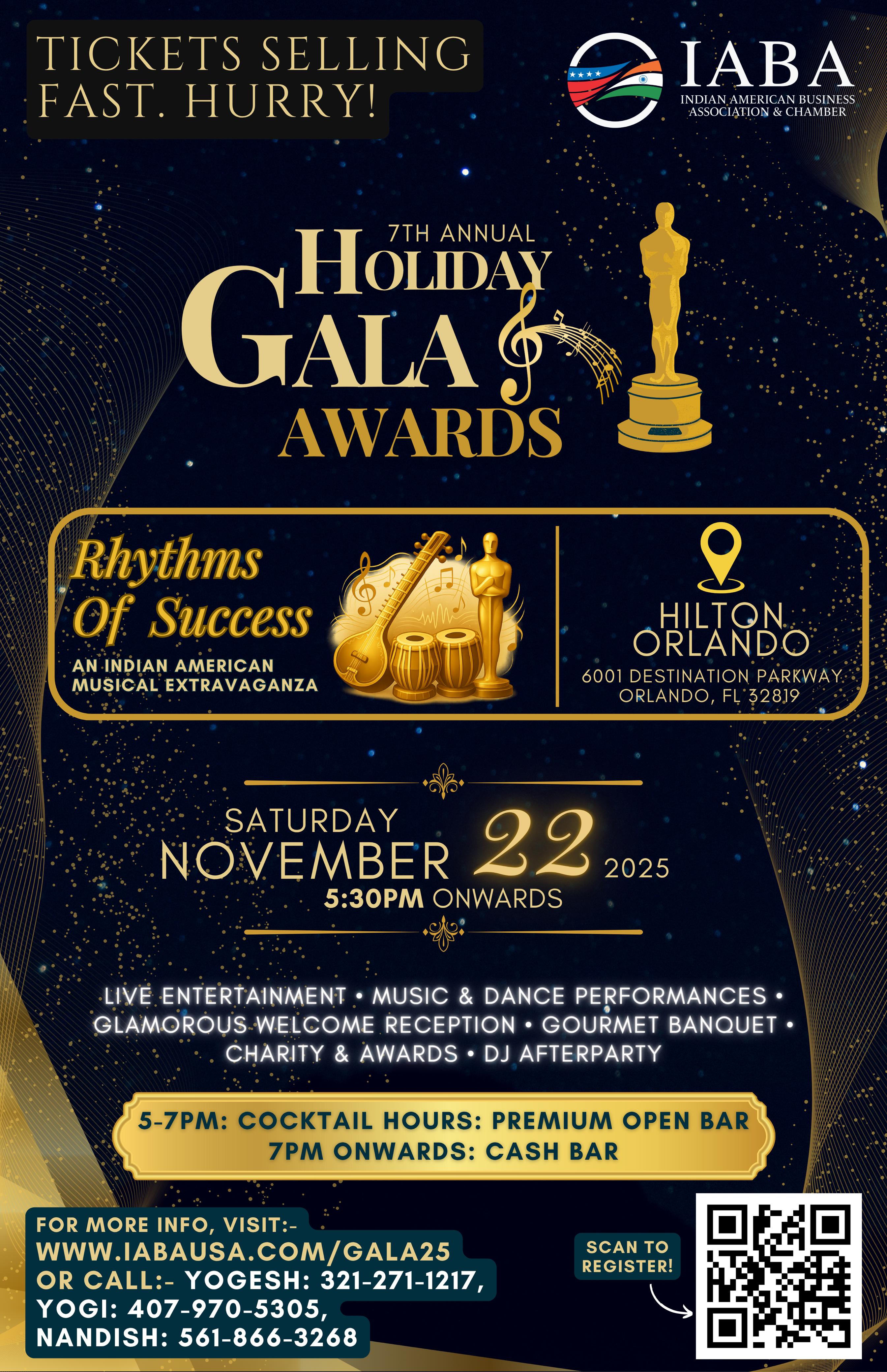 7th Annual IABA Holiday Gala & Awards on Saturday, November 22, 2025