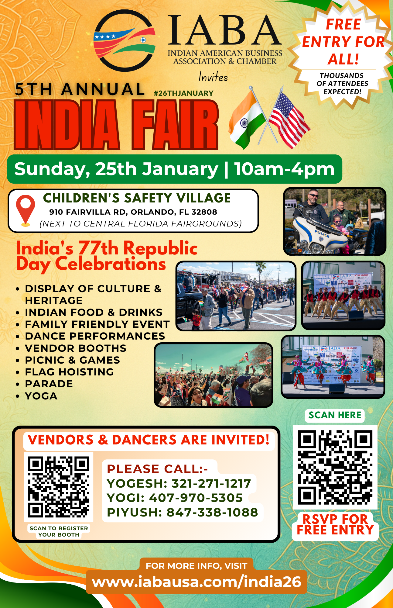 5th Annual IABA India Fair — India’s 77th Republic Day Celebrations | 25th Jan, 2026