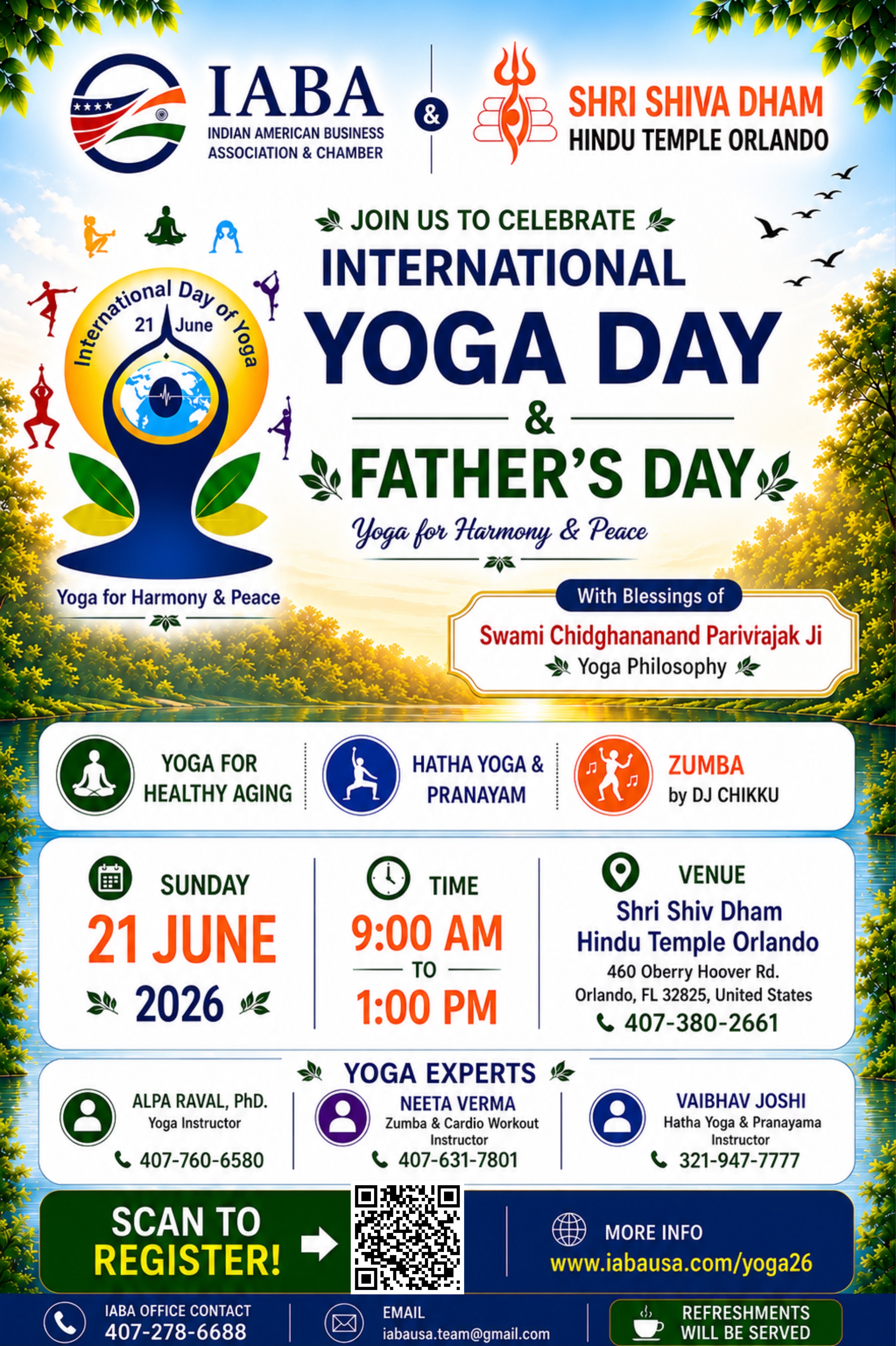 IABA- 12th International Yoga Day & Father’s Day Celebration - Sun, 21st June, 2026