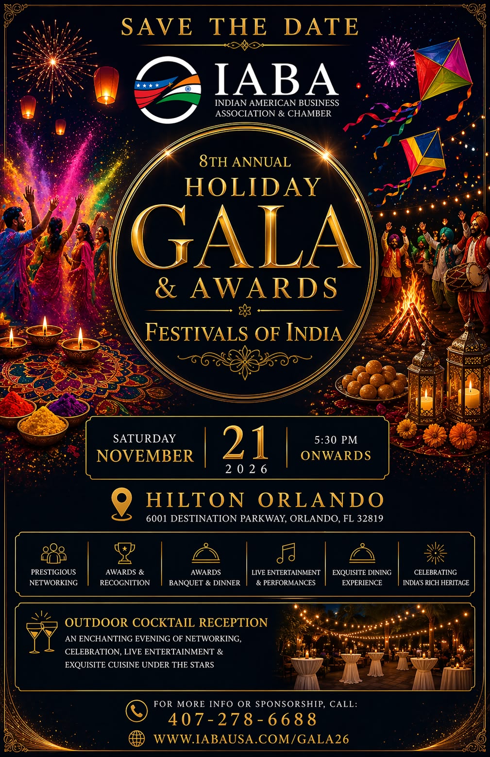 IABA- 8th Annual Holiday Gala & Awards - Sat, 21st Nov, 2026