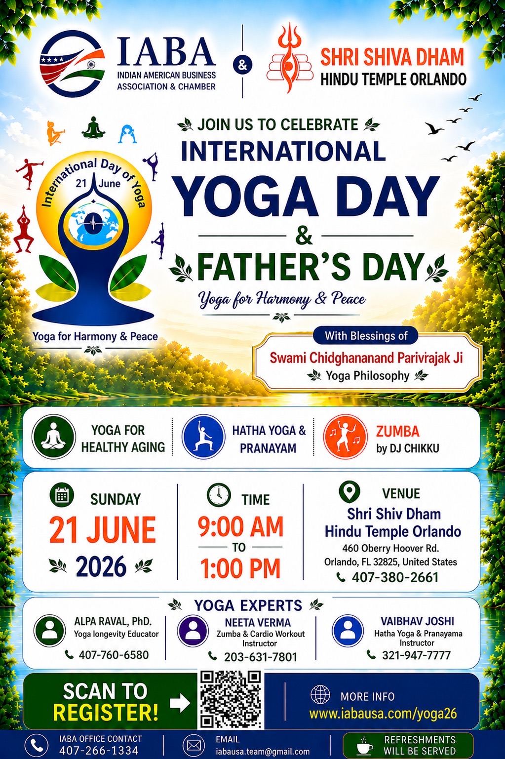 IABA- 12th International Yoga Day & Father’s Day Celebration - Sun, 21st June, 2026
