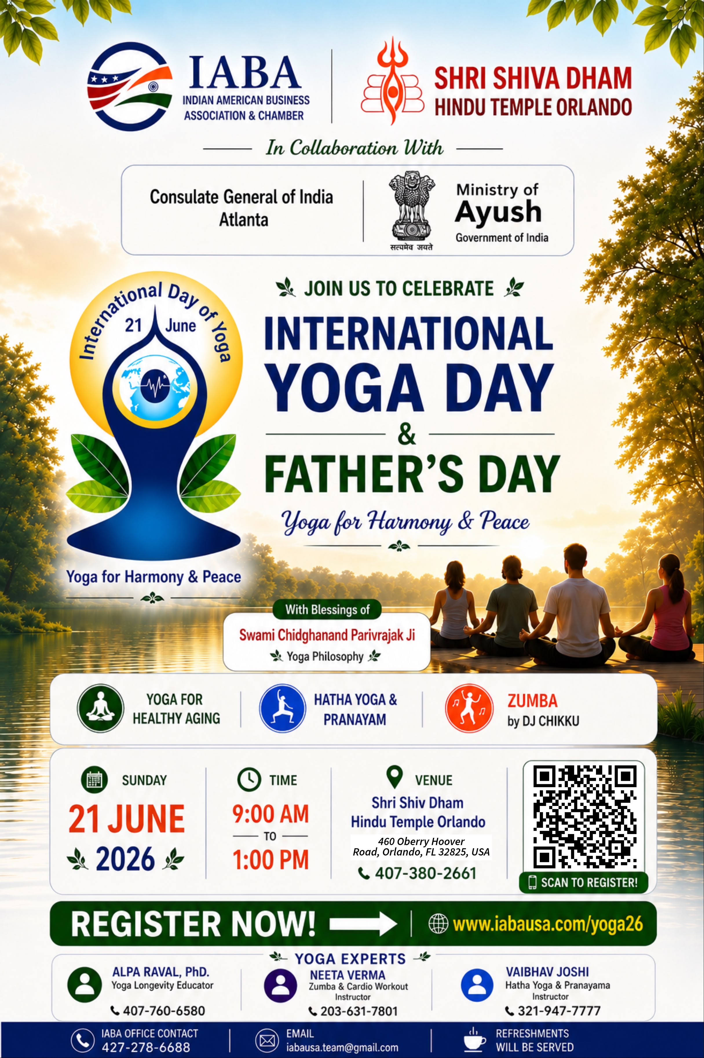 IABA- 12th International Yoga Day & Father’s Day Celebration - Sun, 21st June, 2026