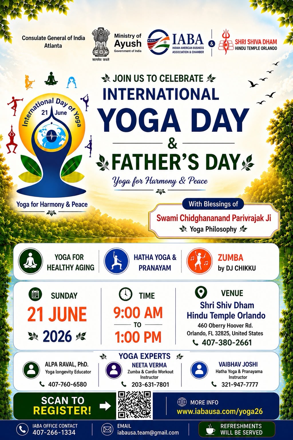 IABA- 12th International Yoga Day & Father’s Day Celebration - Sun, 21st June, 2026