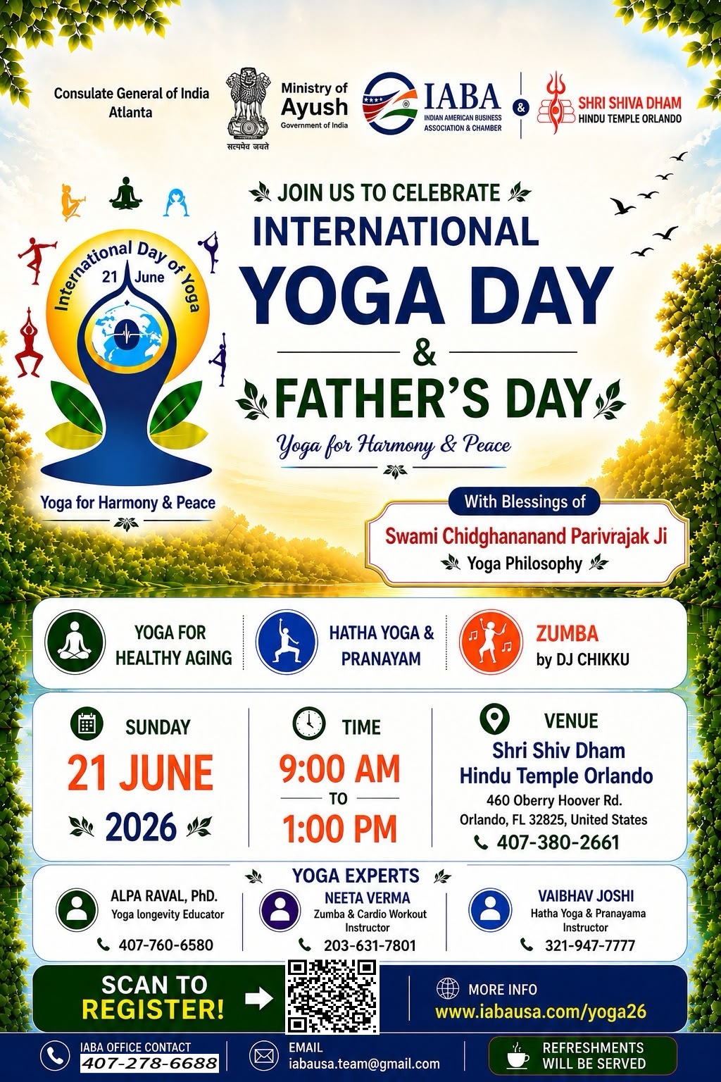 IABA- 12th International Yoga Day & Father’s Day Celebration - Sun, 21st June, 2026
