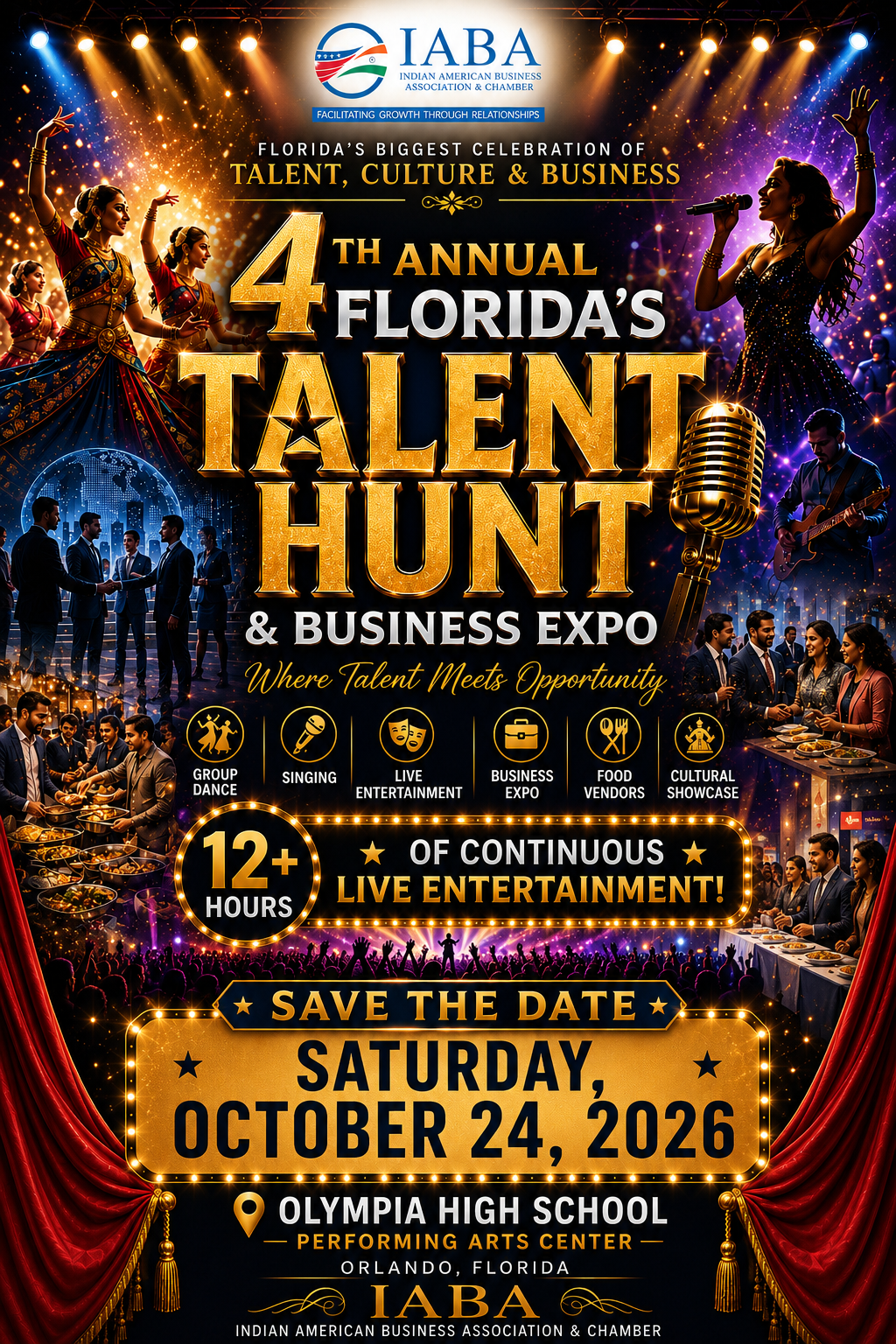 IABA (4th Annual) Florida's Talent Hunt & Business Expo 2026 - Saturday, 24th October