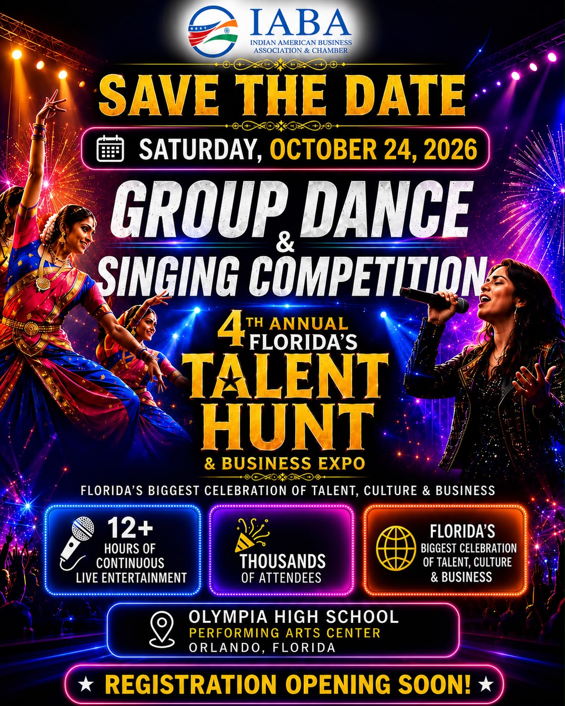 4th Annual Florida's Talent Hunt & Business Expo 2026 | Saturday, October 24, 2026 in Orlando