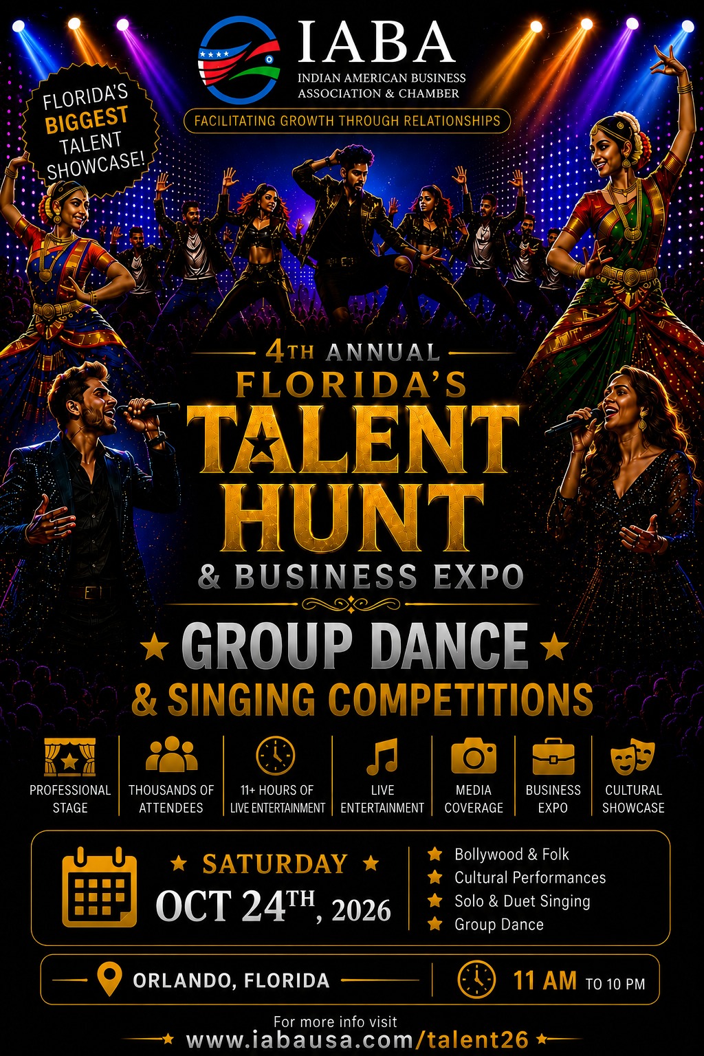 4th Annual Florida's Talent Hunt & Business Expo 2026 | Saturday, October 24, 2026 in Orlando