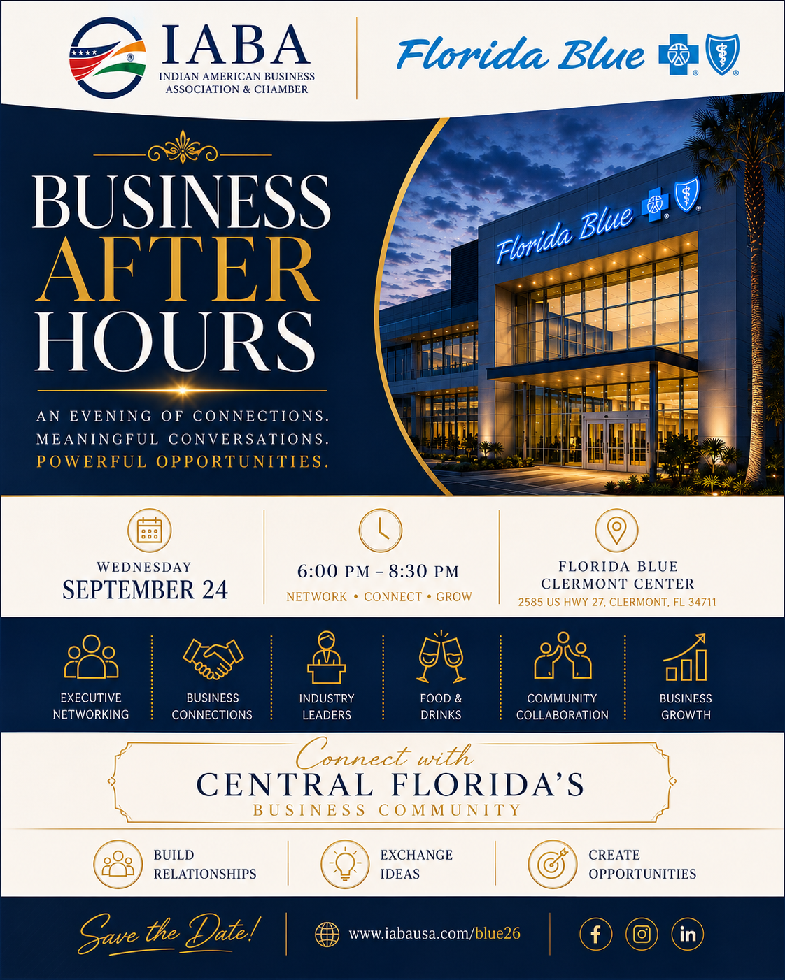 IABA - Business After Hours with Florida Blue- Wed, September 24